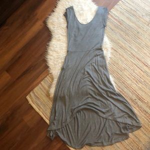 Flowy Grey Hi-Lo Dress!